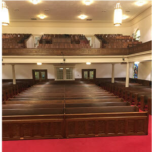 Refinished church sanctuary